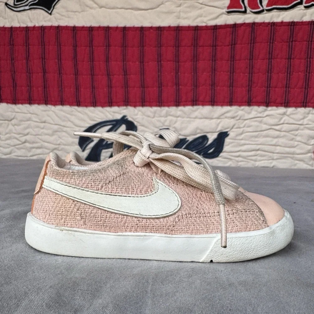 Size 7c - BABY‎ GIRL Nike Blazer Low Shoes, Crimson Tint AJ2170-800